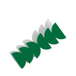 Green and White Geometric hair clip